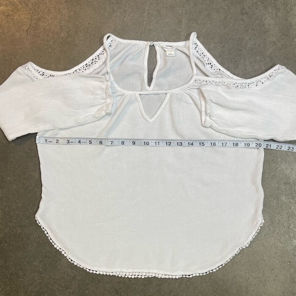 Aeropostale Long Sleeve Lace Trim Peasant Babydoll Shirt Y2K - Picture 6 of 9